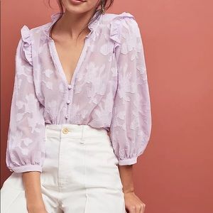 Maeve for Anthropologie Mallory Lace Top Size 8